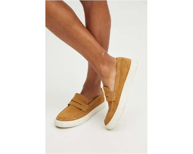 Medicine mocasini din piele intoarsa barbati, culoarea maro