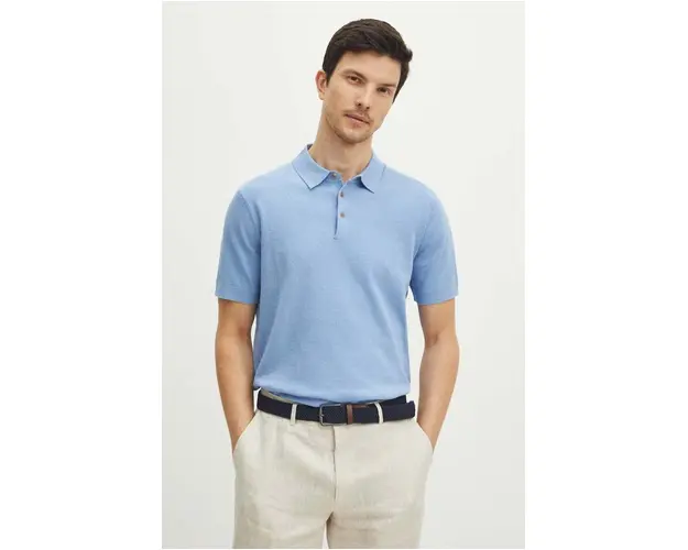 Medicine tricou polo din in barbati, neted