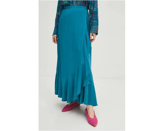 Medicine fusta culoarea verde, maxi, evazati