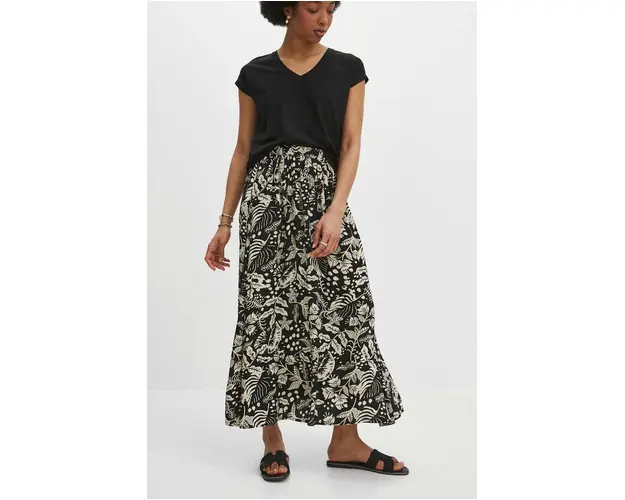 Medicine fusta culoarea negru, maxi, evazati