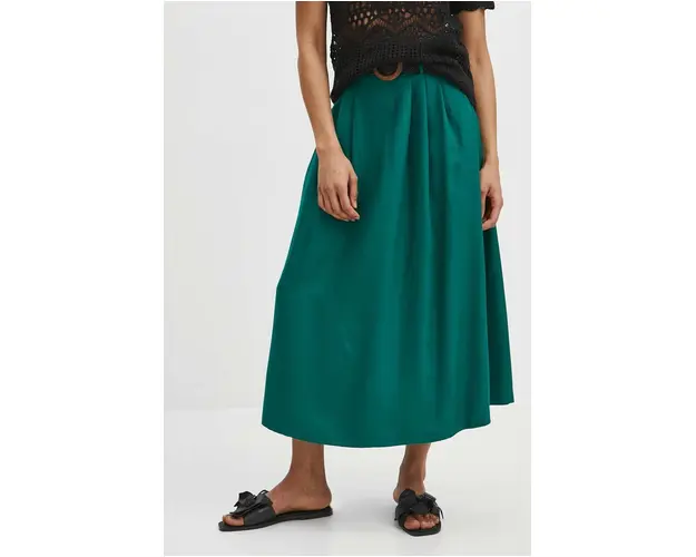 Medicine fusta culoarea verde, maxi, evazati