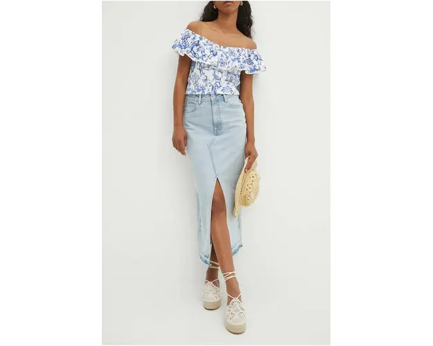 Medicine fusta jeans maxi, drept