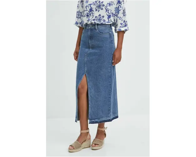 Medicine fusta jeans maxi, drept