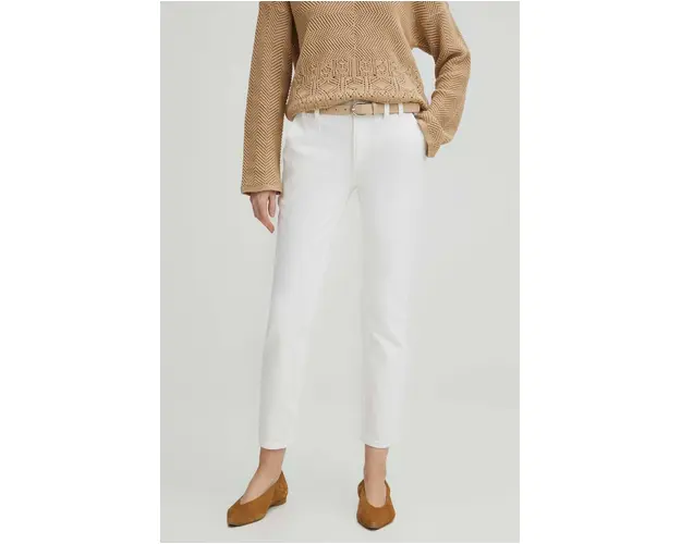 Medicine jeansi femei, culoarea alb