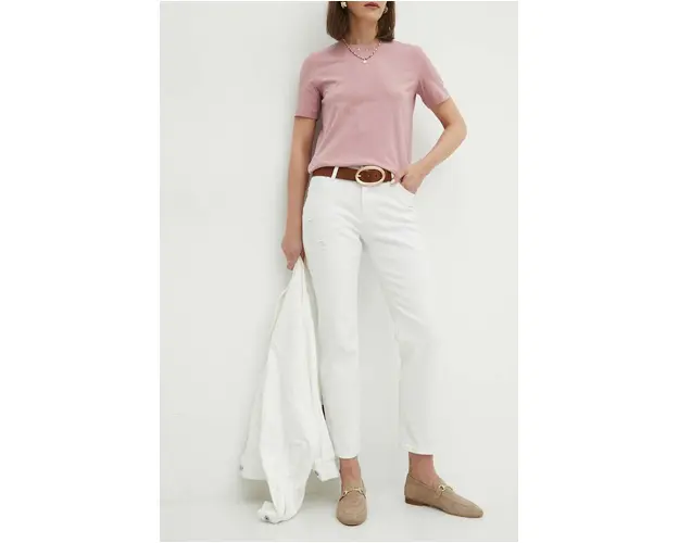 Medicine jeansi femei, culoarea alb