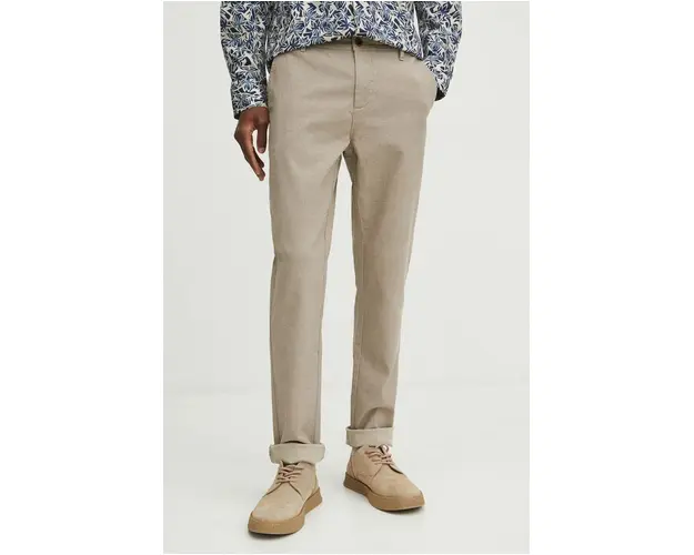 Medicine pantaloni barbati, culoarea bej, mulata