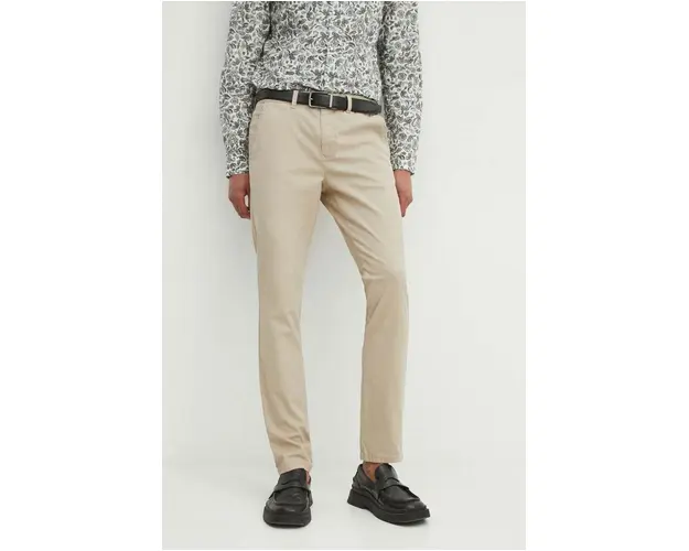 Medicine pantaloni barbati, culoarea bej, mulata