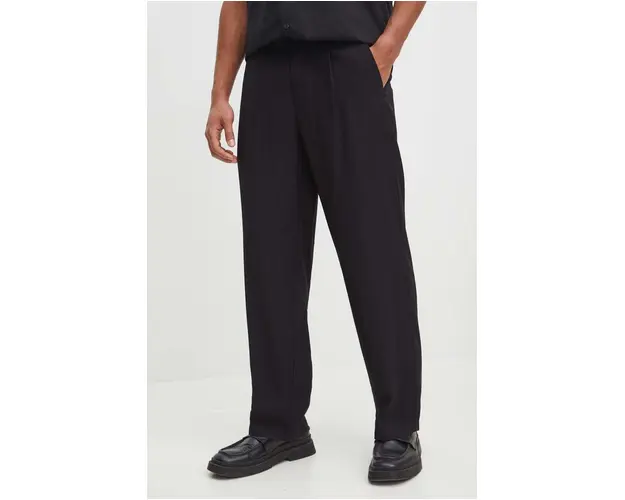 Medicine pantaloni barbati, culoarea negru, cu fason chinos