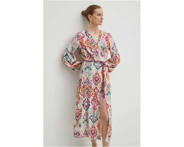 Medicine rochie culoarea bej, midi, evazati