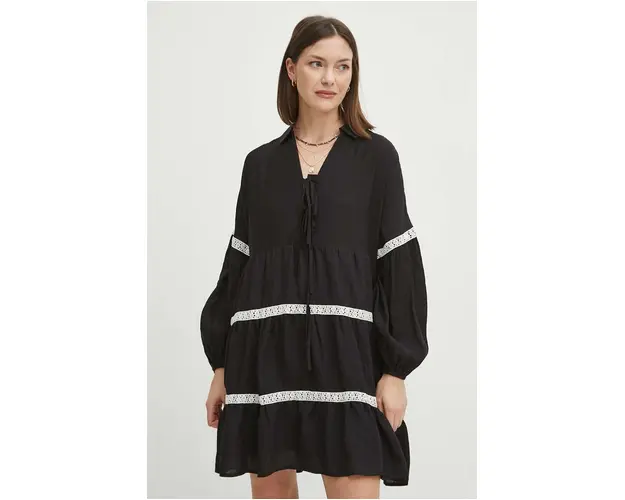 Medicine rochie culoarea negru, mini, oversize