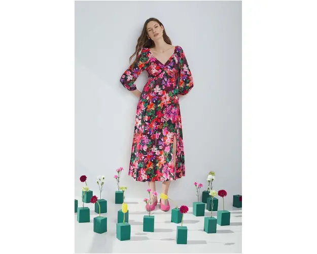 Medicine rochie midi, evazati