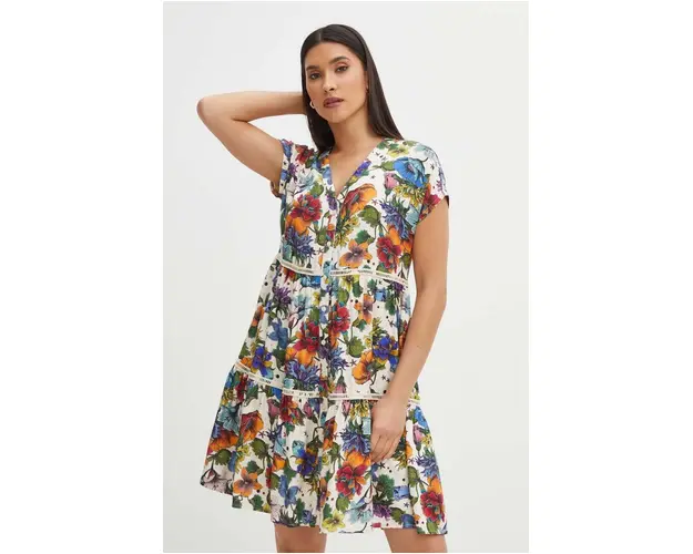 Medicine rochie culoarea bej, mini, drept