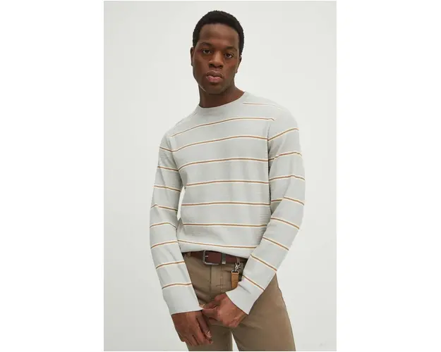 Medicine pulover barbati, culoarea gri, light