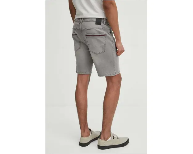 Medicine pantaloni scurti jeans barbati, culoarea gri