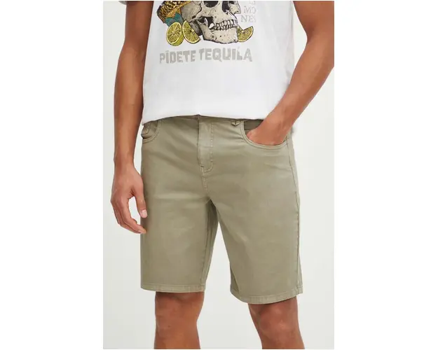 Medicine pantaloni scurti barbati, culoarea verde