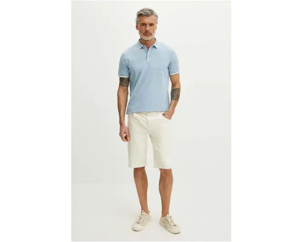 Medicine pantaloni scurti jeans barbati, culoarea bej