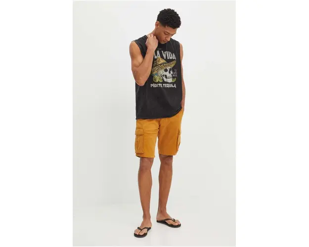 Medicine pantaloni scurti barbati, culoarea galben