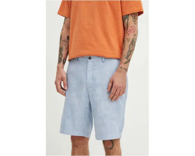 Medicine pantaloni scurti din in barbati, melanj