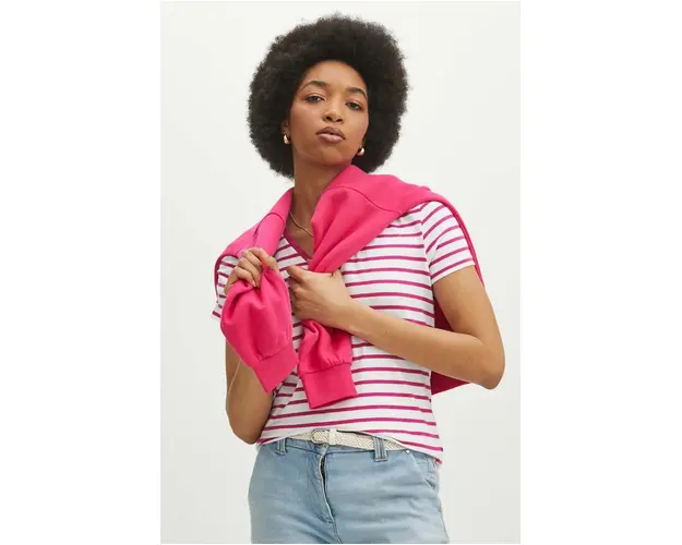 Medicine tricou din bumbac femei, culoarea roz