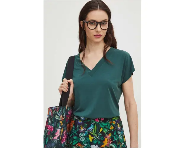 Medicine tricou femei, culoarea verde