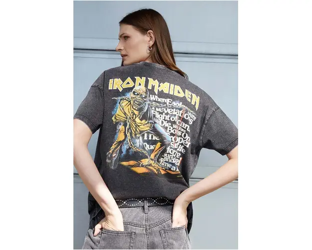 Medicine tricou din bumbac femei, culoarea gri