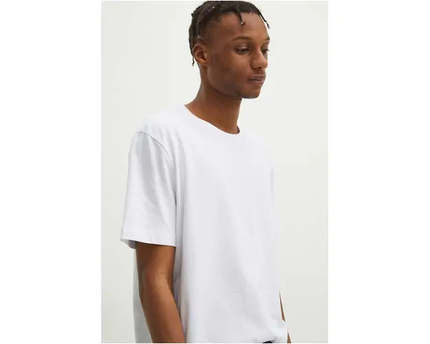 Medicine tricou din bumbac barbati, culoarea alb, modelator