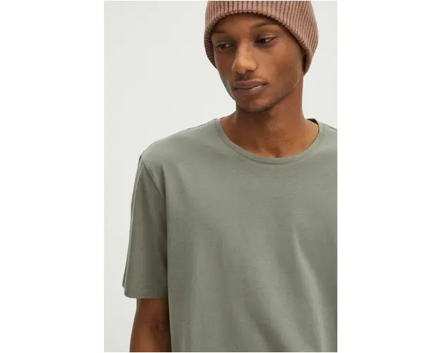 Medicine tricou din bumbac barbati, culoarea verde, modelator
