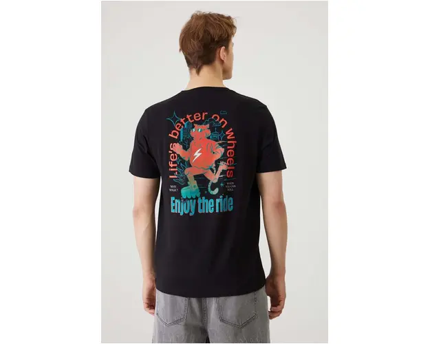 Medicine tricou din bumbac barbati, culoarea negru, cu imprimeu