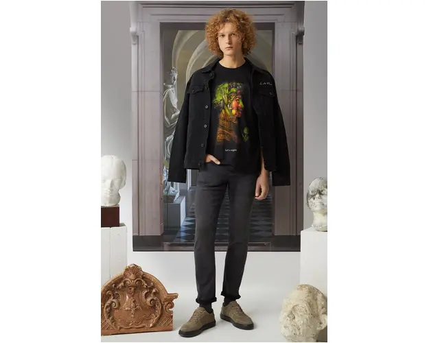 Medicine tricou din bumbac barbati, culoarea negru, cu imprimeu