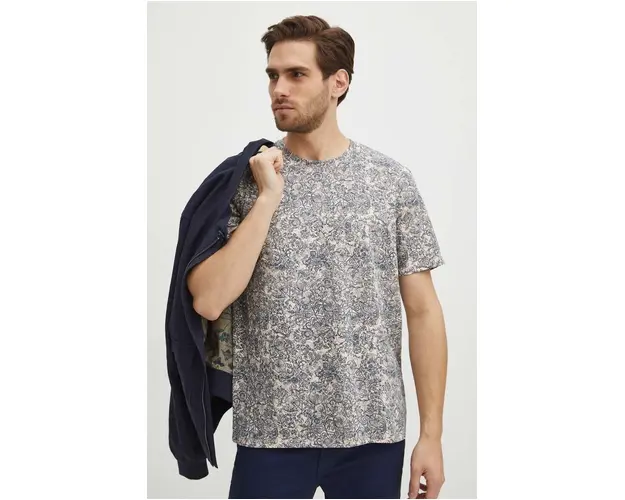 Medicine tricou din bumbac barbati, culoarea bej, modelator