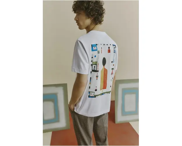 Medicine tricou din bumbac barbati, culoarea alb, cu imprimeu