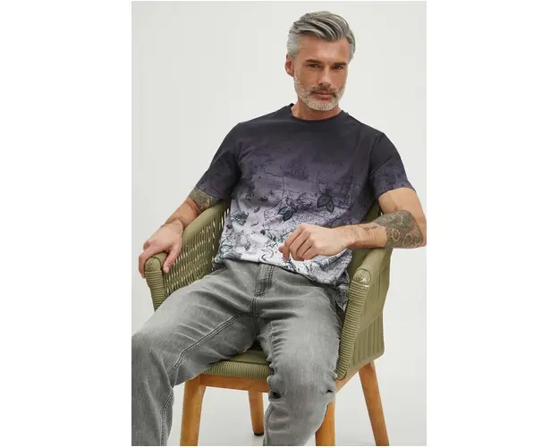 Medicine tricou din bumbac barbati, culoarea alb, modelator