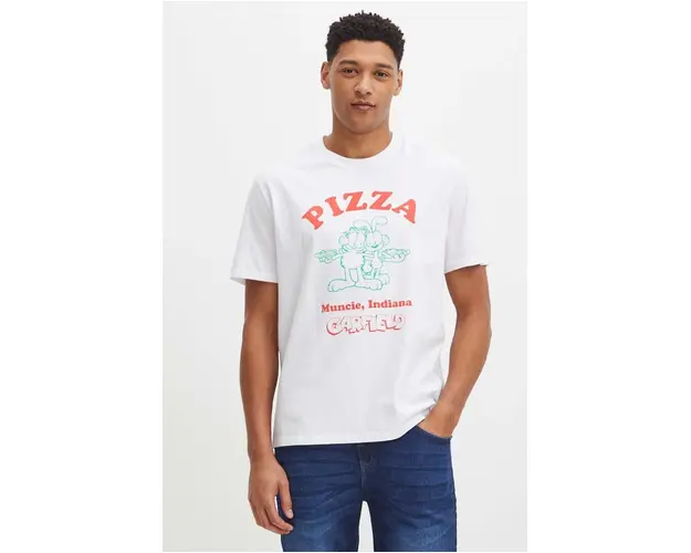 Medicine tricou din bumbac barbati, culoarea alb, cu imprimeu