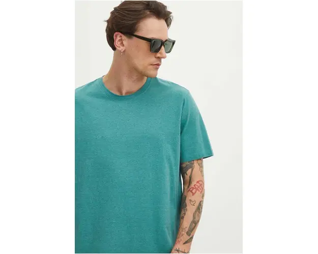 Medicine tricou barbati, culoarea verde, melanj