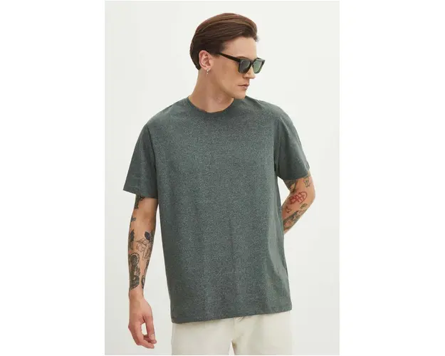 Medicine tricou barbati, culoarea verde, melanj