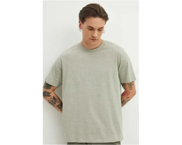 Medicine tricou barbati, culoarea verde, melanj
