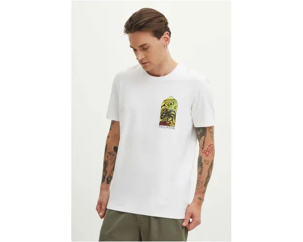 Medicine tricou barbati, culoarea alb, cu imprimeu