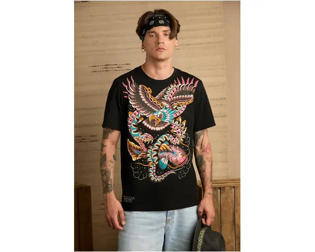 Medicine tricou din bumbac barbati, culoarea negru, cu imprimeu