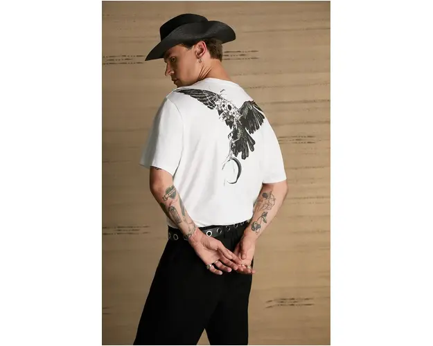 Medicine tricou barbati, culoarea alb, cu imprimeu