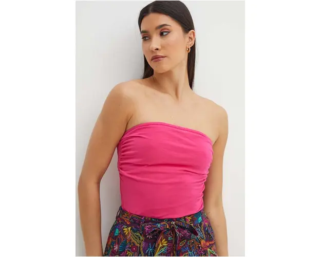 Medicine top femei, culoarea roz, cu spate descoperit