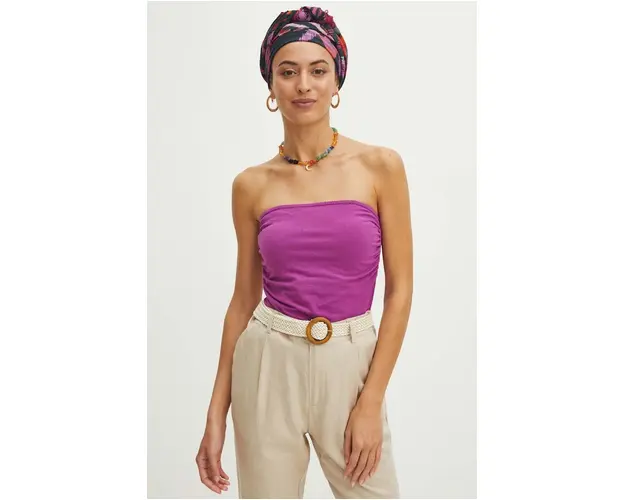 Medicine top femei, culoarea violet, cu spate descoperit