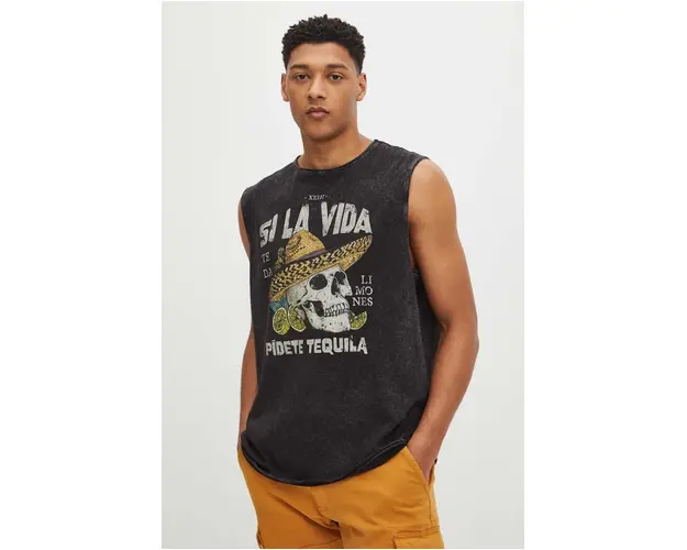 Medicine tricou din bumbac barbati, culoarea negru