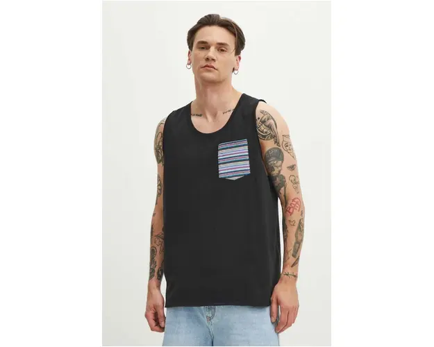 Medicine top din bumbac culoarea negru