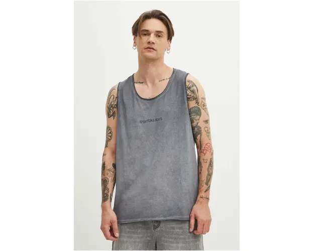 Medicine tricou din bumbac barbati, culoarea gri