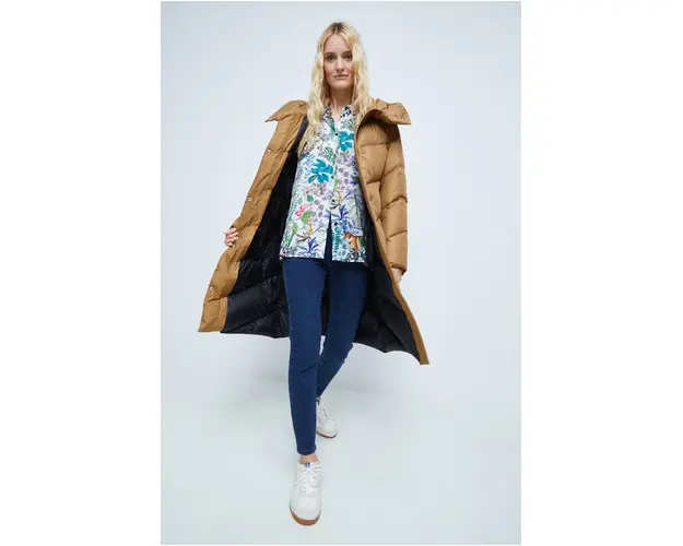 Medicine palton de puf culoarea bej, de iarna