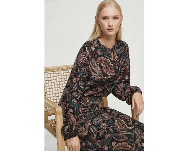 Medicine bluza femei, culoarea negru, modelator