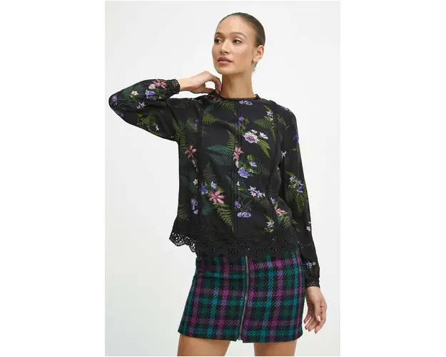 Medicine bluza femei, culoarea negru, modelator