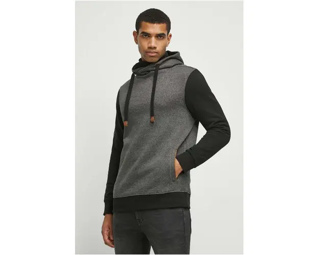 Medicine bluza barbati, culoarea negru, cu gluga