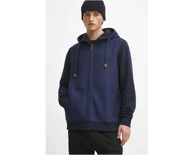 Medicine bluza barbati, culoarea bleumarin, cu gluga