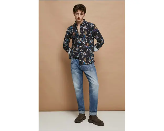 Medicine camasa barbati, cu guler clasic, slim